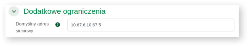 Frekwencja – dodatkowe ograniczenia