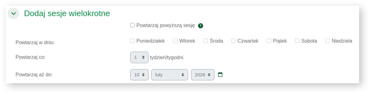 Frekwencja – sesje wielokrotne