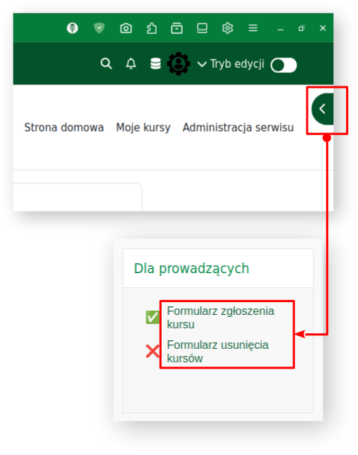 Kursy – formularze