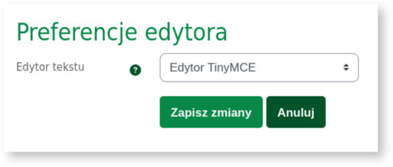 Preferencje edytor