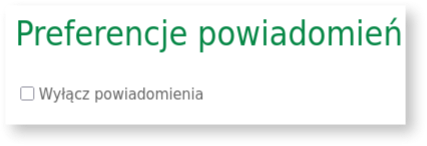 preferencje wyłączenie wszystkich powiadomień